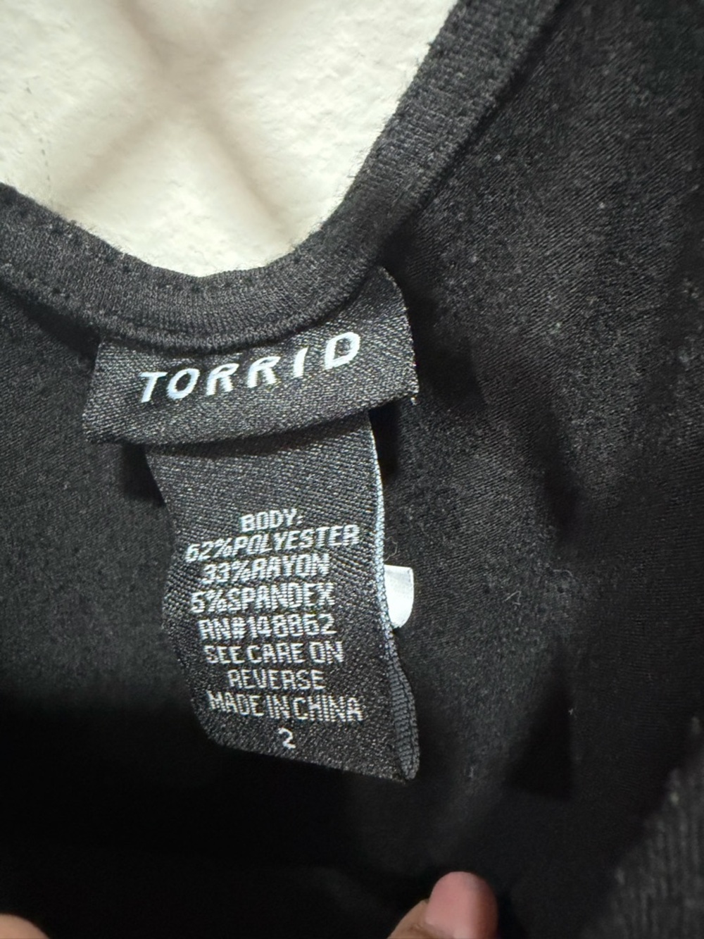 Torrid Black Criss Cross Front Top Plus Size Short Sleeve Stretch Tee 2 (2x) - Picture 6 of 6